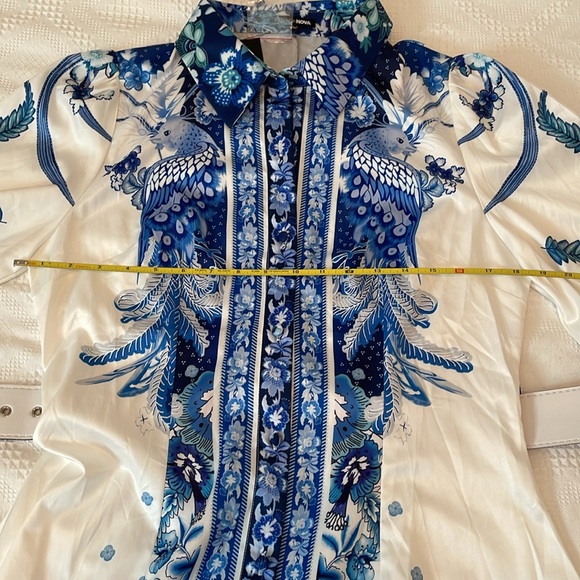 NWT Fashion Nova Blue and White Floral Dress - Picture 16 of 16